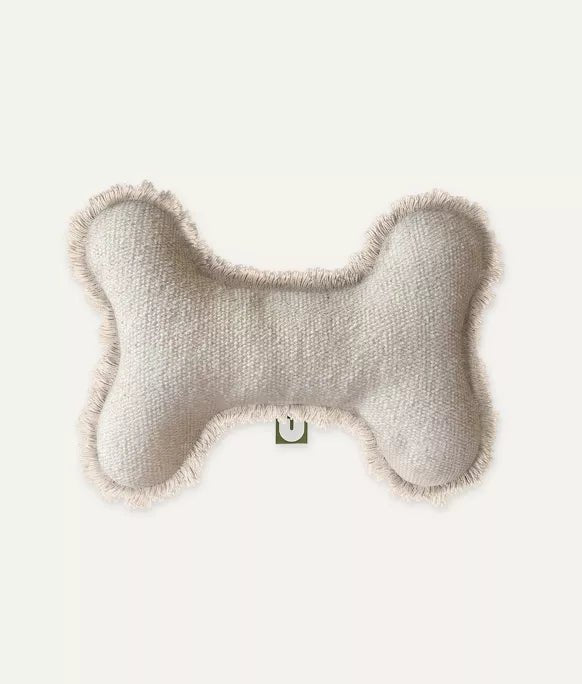 Jouet pour chien en coton bio Fleky - Os blanc par Cafide - CAFIDE - DOG DéliCAT