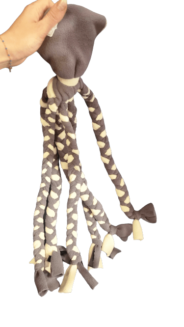 Jouet Tug pieuvre (Beige/Marron Clair) - CREAPIMK - DOG DéliCAT