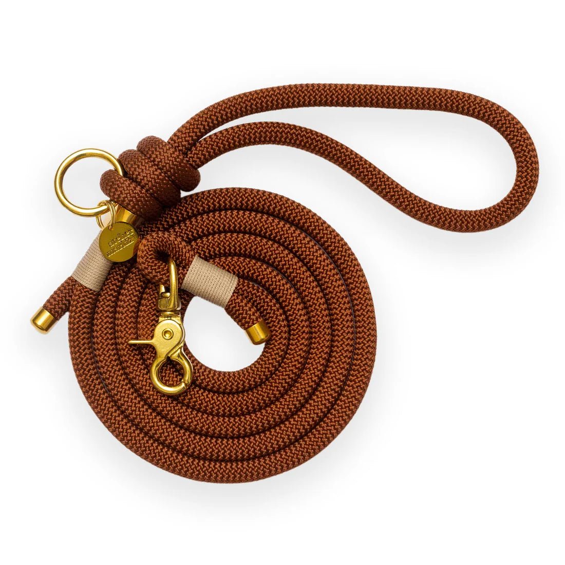 Laisse corde marron Brownie pour chien – élégante & durable - ATELIER MARKIZ - DOG DéliCAT