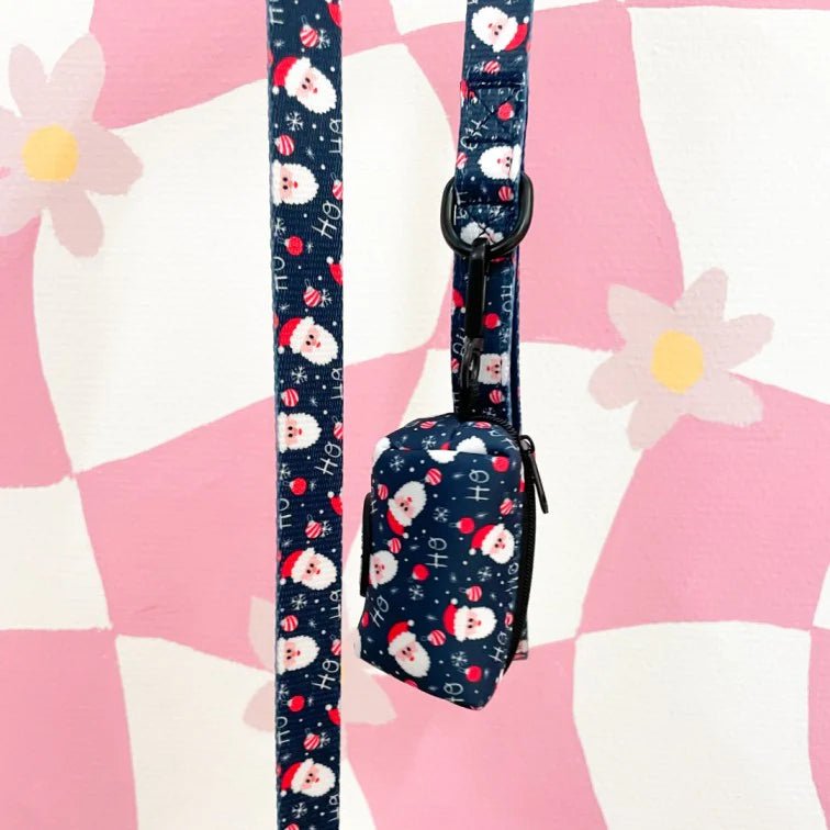 Laisse HoHoHo pour chien Bleu Foncé – Nylon Motif Père Noël - ARIZONA HOT DOGS - DOG DéliCAT