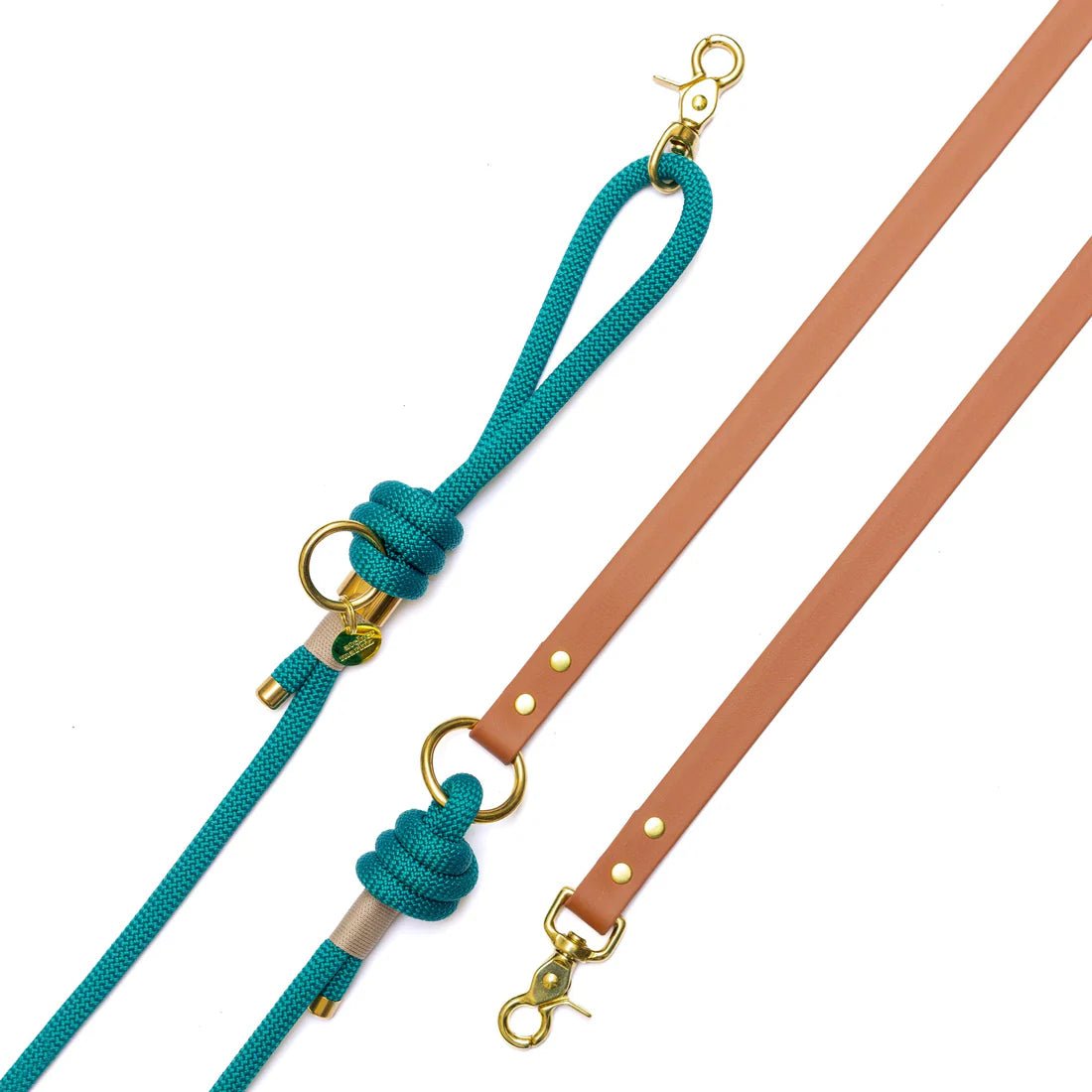Laisse mains libres corde & Biothane vert – Pratique & stylée - ATELIER MARKIZ - DOG DéliCAT