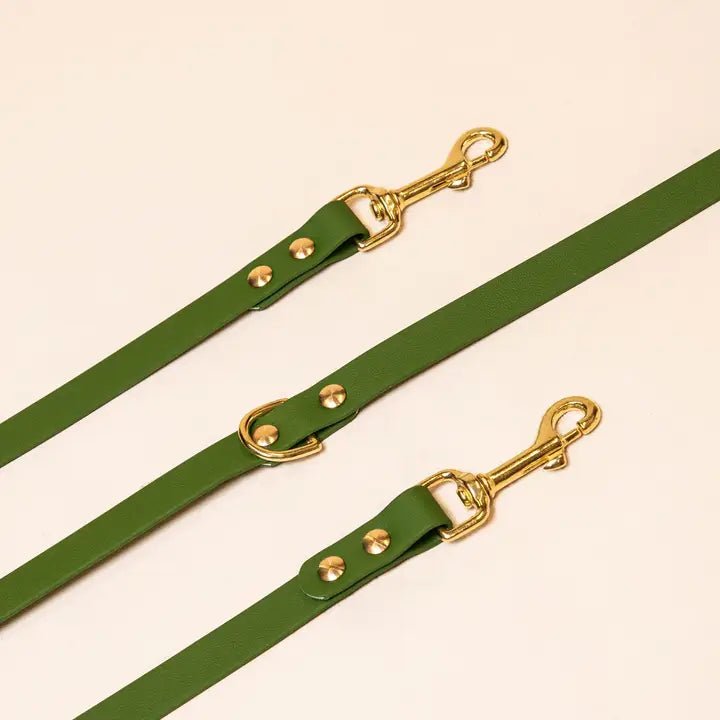 Laisse multi - positions imperméable Fidèle Paris - Vert Olive - FIDELE - DOG DéliCAT