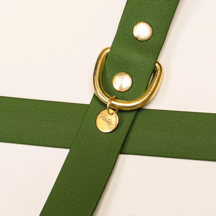 Laisse multi - positions imperméable Fidèle Paris - Vert Olive - FIDELE - DOG DéliCAT