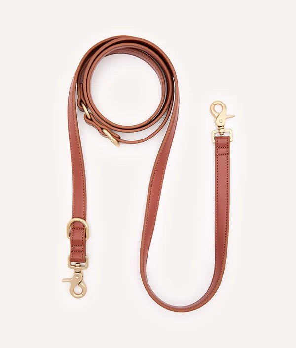 Laisse pour Chien en Cuir Vegan Marron Camel – Jala - CAFIDE - DOG DéliCAT
