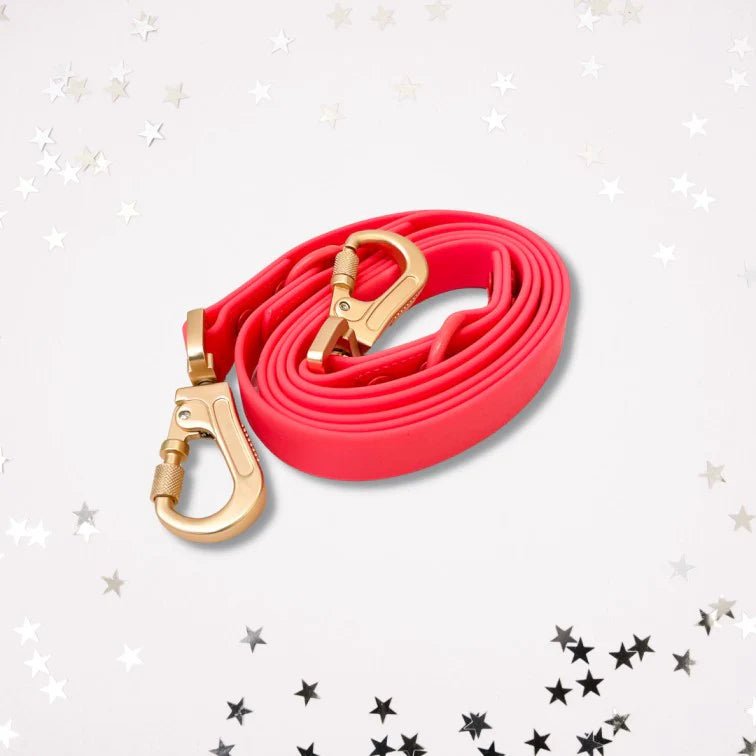 Laisse pour chien multi positionnable imperméable - Aries Rouge rosé (PVC) - ARIZONA HOT DOGS - DOG DéliCAT