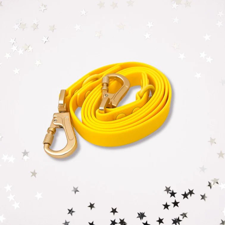 Laisse pour chien multi positionnable imperméable - Leo Jaune (PVC) - ARIZONA HOT DOGS - DOG DéliCAT