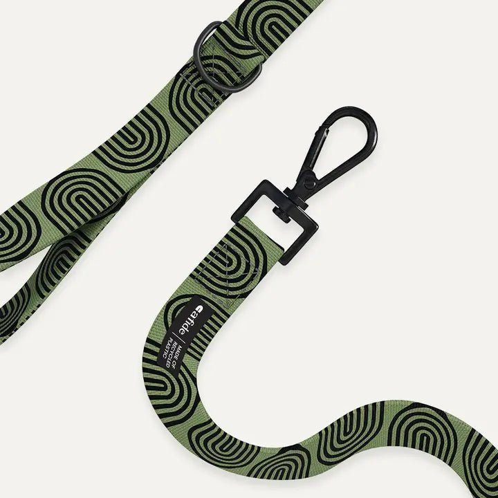 Laisse pour chien poignée 1m20 Vert Kaki et Design Japonais - CAFIDE - DOG DéliCAT
