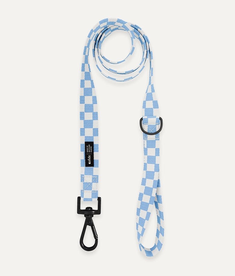 Laisse pour chien poignée 1m20 Vichy Blue Design - CAFIDE - DOG DéliCAT