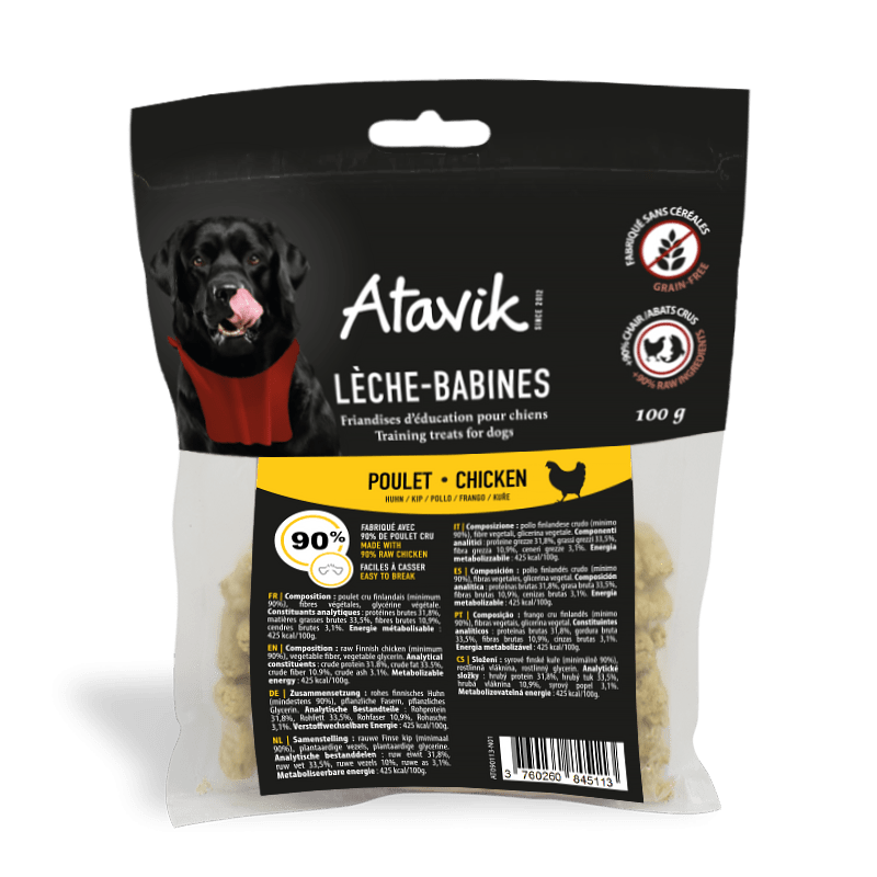 Lèche - Babines - Friandises d'éducation - Poulet - ATAVIK - DOG DéliCAT