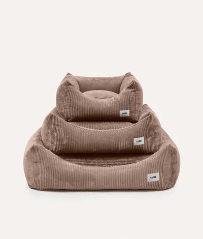 Lit chien velours côtelé beige/taupe Snozy – Cafide - CAFIDE - DOG DéliCAT