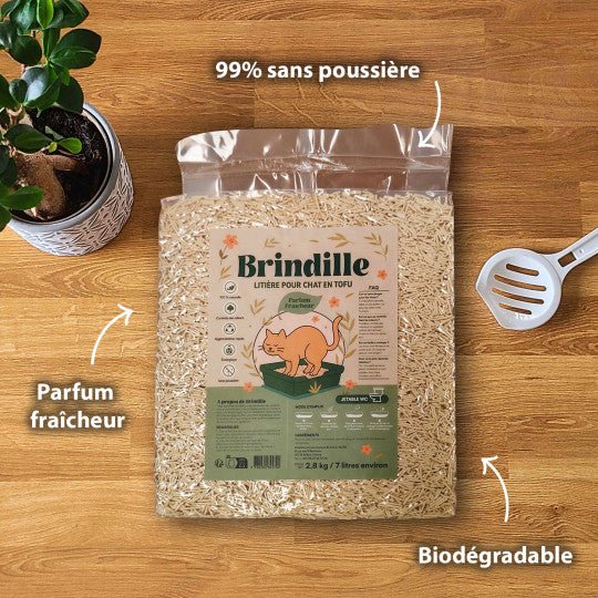 Litière végétale Brindille – Naturelle, agglomérante & jetable WC - ATAVIK - DOG DéliCAT