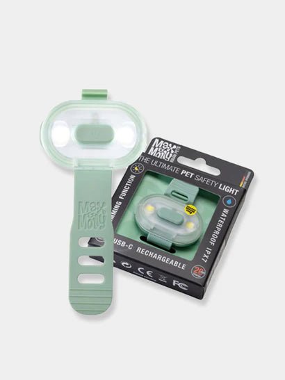 Lumière LED jade pour chien – Sécurité & Haute visibilité - MAX & MOLLY - DOG DéliCAT
