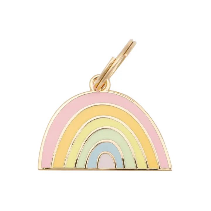 médaille gravée pour chien personnalisable arc-en-ciel – Two Tails – DOG DéliCAT