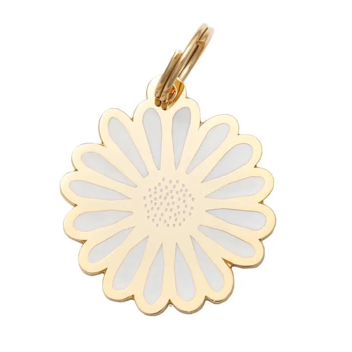 médaille gravée pour chien personnalisable marguerite – Two Tails – DOG DéliCAT