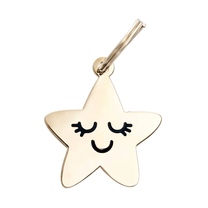 médaille gravée pour chien personnalisable smiling star – Two Tails – DOG DéliCAT