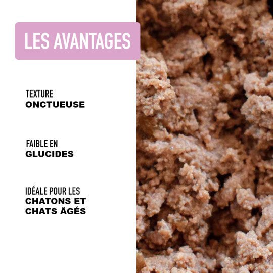 Mousse pour chat sans céréales – Porc & volaille – Texture ultra légère (200g) - ATAVIK - DOG DéliCAT