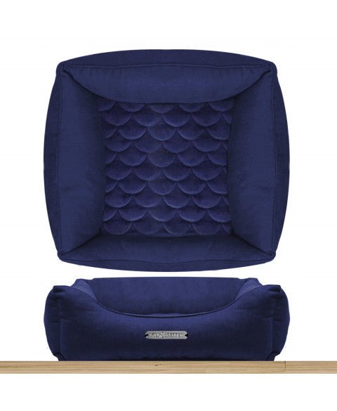 Panier pour chien Sofa Cap Ferret Velours Marine déhoussable - MILK&PEPPER - DOG DéliCAT