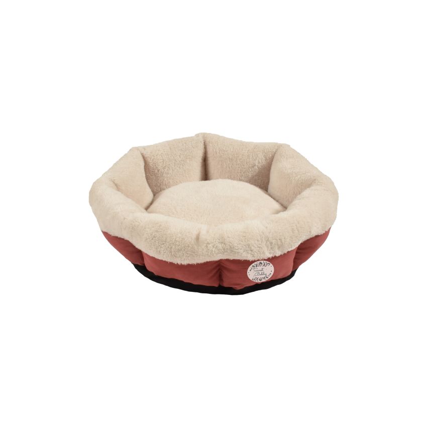 Panier rond bohème rose pour chat et petit chien - BOBBY - DOG DéliCAT