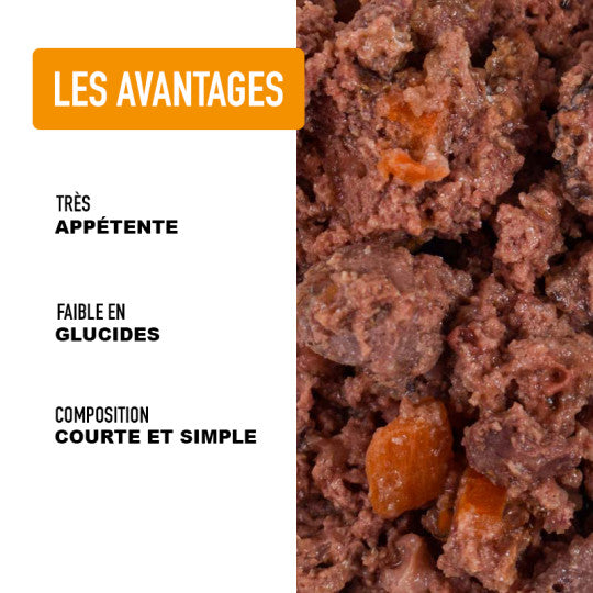 Pâtée chien Atavik poulet chevreuil sans céréales 200g