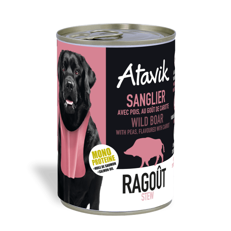 Pâtée chien sanglier 400g Atavik sans céréales - DOG DéliCAT