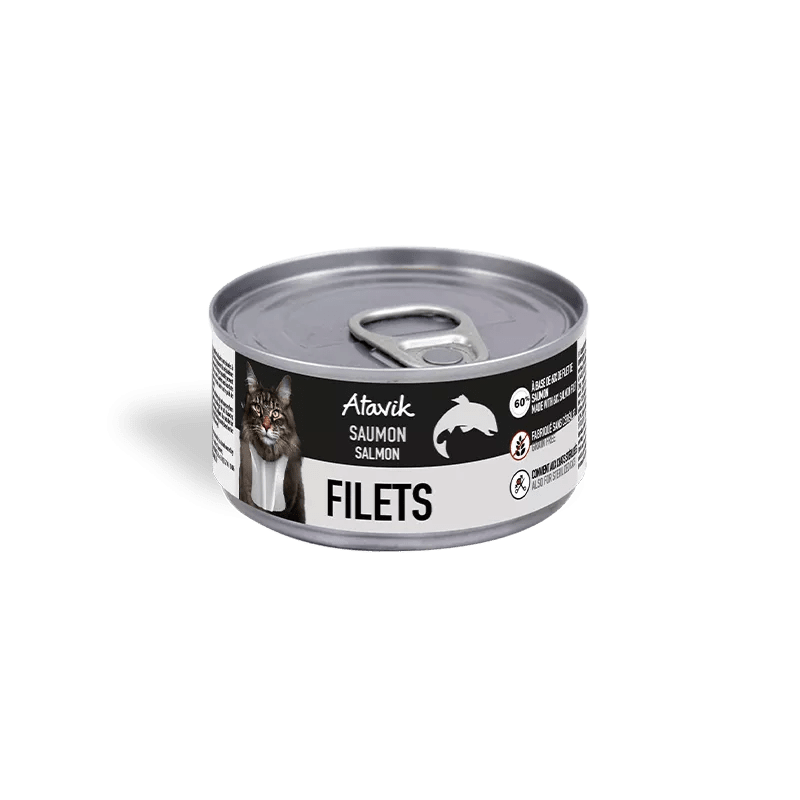 Pâtée pour chat - Filets de saumon 70g - ATAVIK - DOG DéliCAT