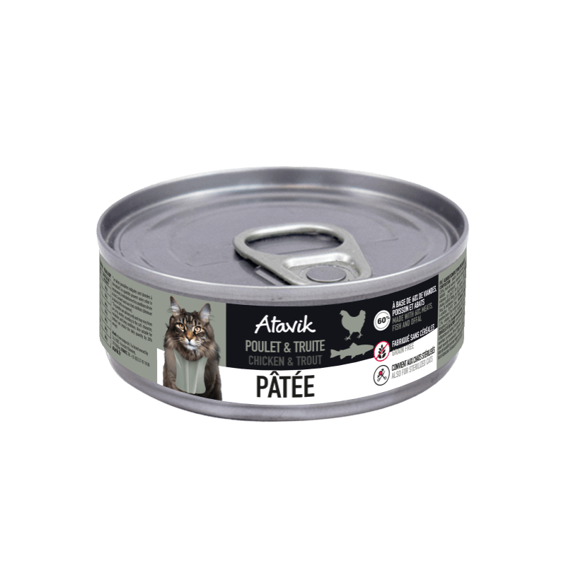 Pâtée pour chat - Poulet & Truite (85g) - ATAVIK - DOG DéliCAT