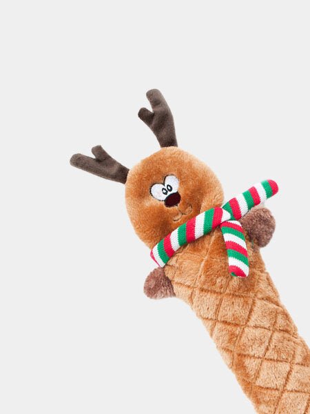 Peluche de Noël pour chien - Renne de Noël Jigglerz ZippyPaws 🎄🦌 - ZIPPY PAWS - DOG DéliCAT