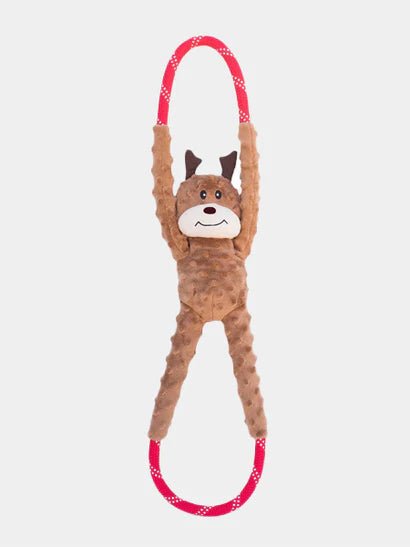 Peluche Originale Pour Chien – Jouet en corde Tug Renne 🦌🎅 - ZIPPY PAWS - DOG DéliCAT
