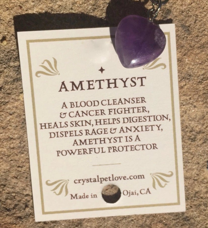 Pendentif protection chien & chat – Améthyste violette - CRYSTAL PET LOVE - DOG DéliCAT
