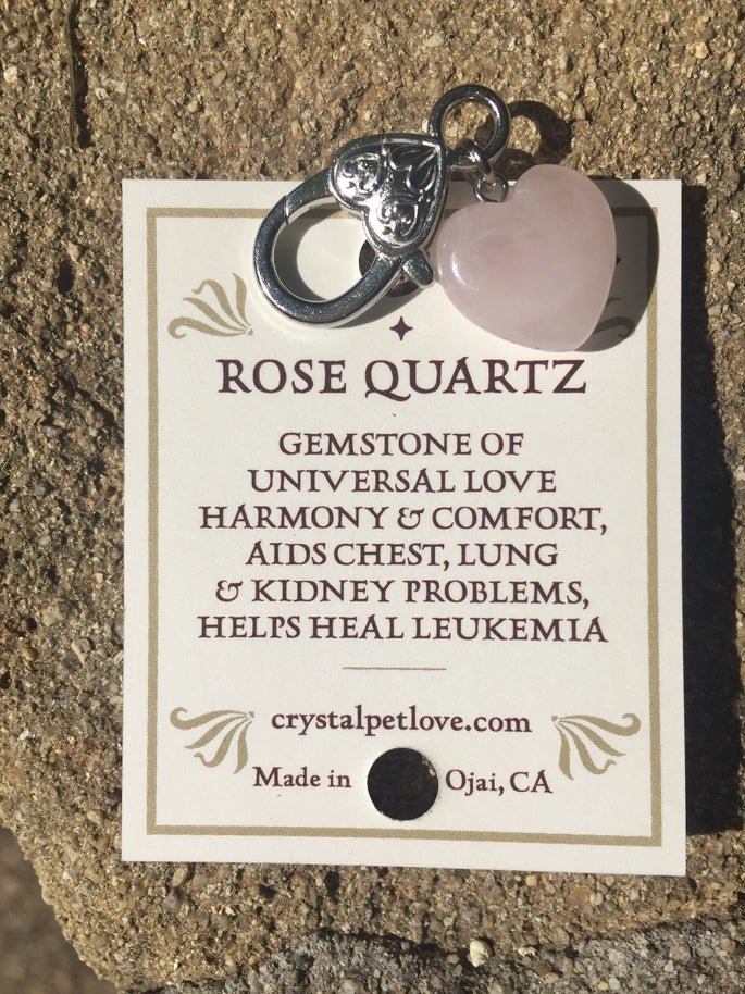 Pendentif protection chien & chat – Quartz rose - CRYSTAL PET LOVE - DOG DéliCAT