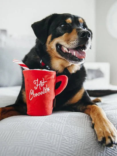 Peluche de Noël pour chien Holiday Classic chocolat chaud