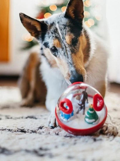 Puzzle interactif pour chien Pet PLAY rouge édition Noël