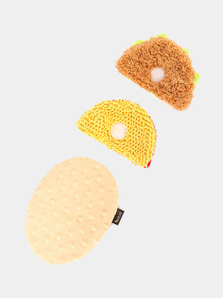 peluche pour chien en forme de Tacos avec trois parties séparables - Pet Play