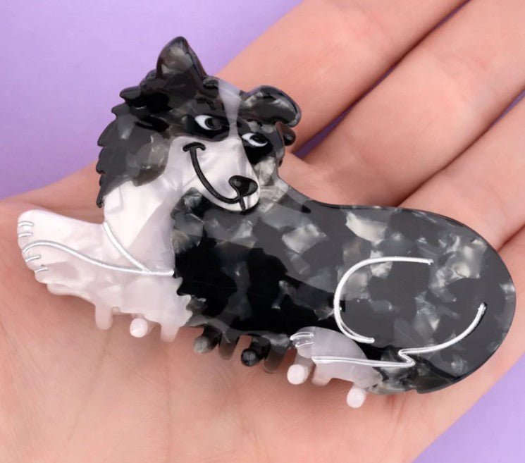 Pince à cheveux Border Collie – Graphique & élégante - COUCOU SUZETTE - DOG DéliCAT