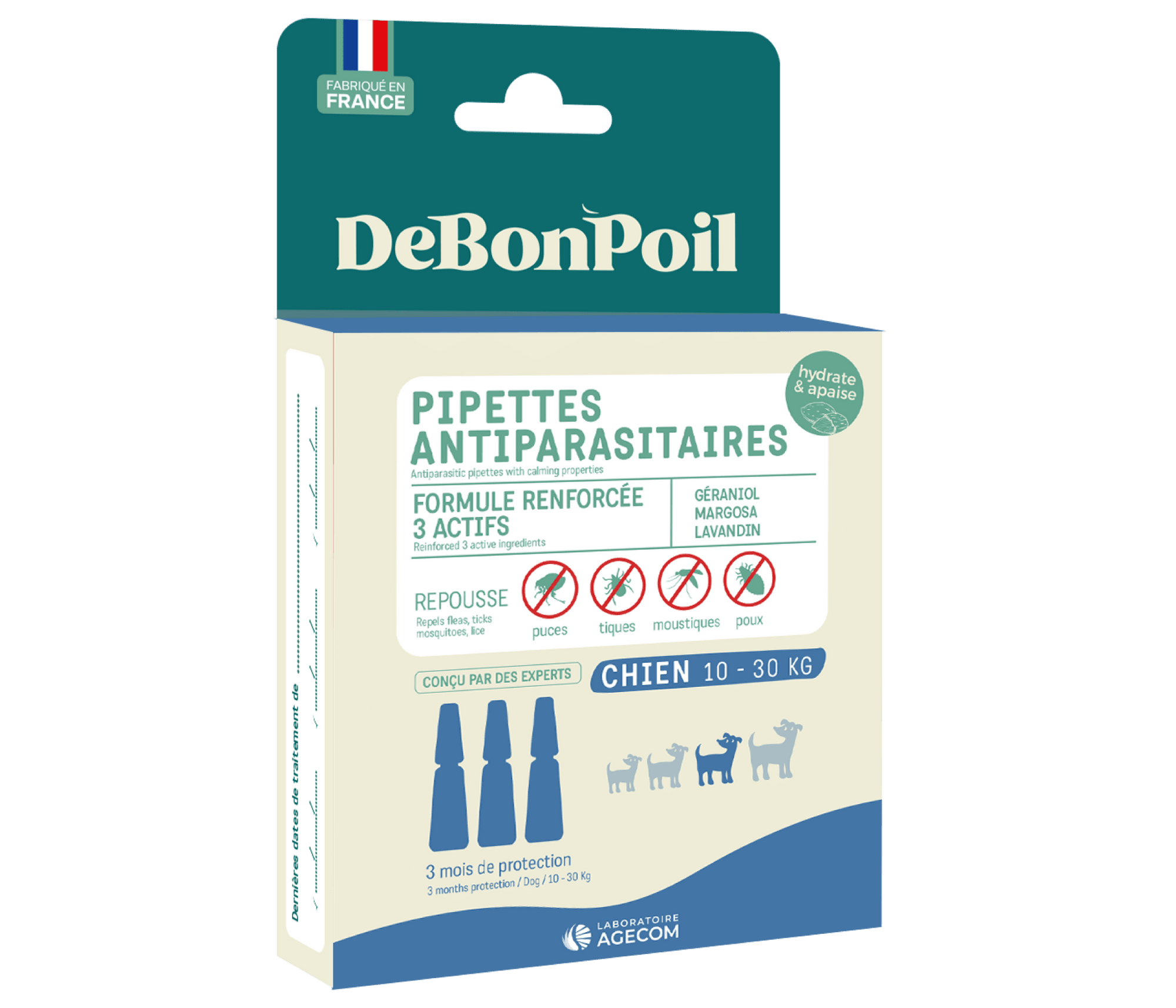 Pipette antiparasitaire chien naturelle DeBonPoil - DOG DÉLICAT