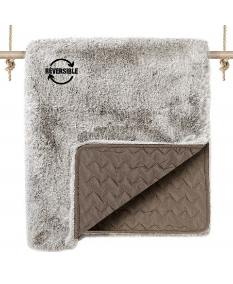 Plaid Double Face Alden pour chien – Fourrure & marron glacé - MILK&PEPPER - DOG DéliCAT