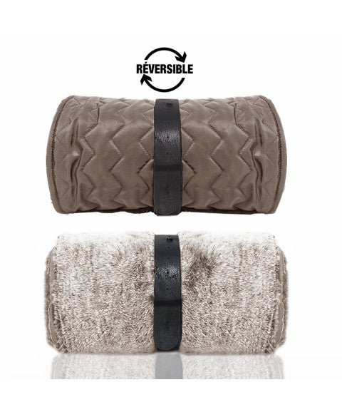 Plaid Double Face Alden pour chien – Fourrure & marron glacé - MILK&PEPPER - DOG DéliCAT