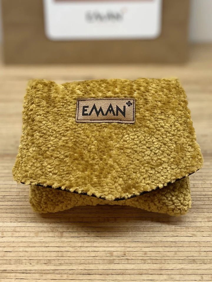 Pochette à Friandises Velours Bouclé Ocre - EMAN La Griffe Basque - DOG DéliCAT