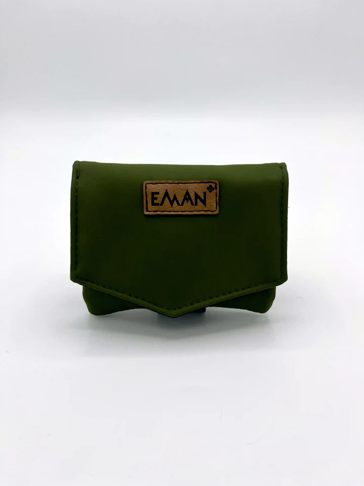Pochette à Friandises Chiens Modèle Ciré Vert Mousse Eman La Griffe Basque