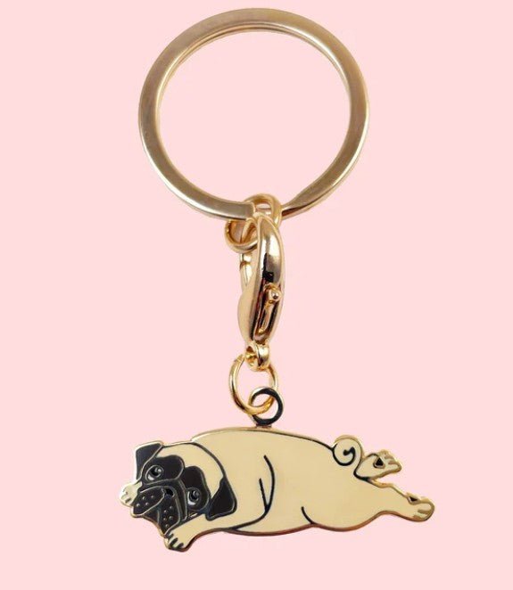 porte-clé médaille chien carlin coucou suzette – DOG DéliCAT