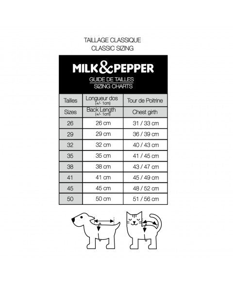 Pull col fourrure pour chien Cornelius Milk & Pepper – Milk & Pepper – DOG DéliCAT