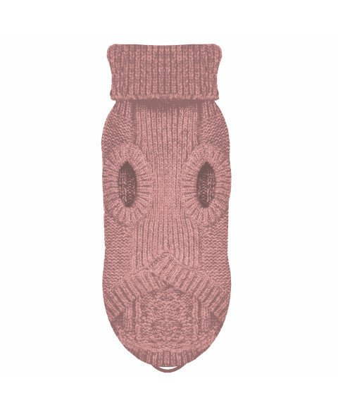 Pull torsadé Vieux Rose IRVIN - MILK&PEPPER - DOG DéliCAT