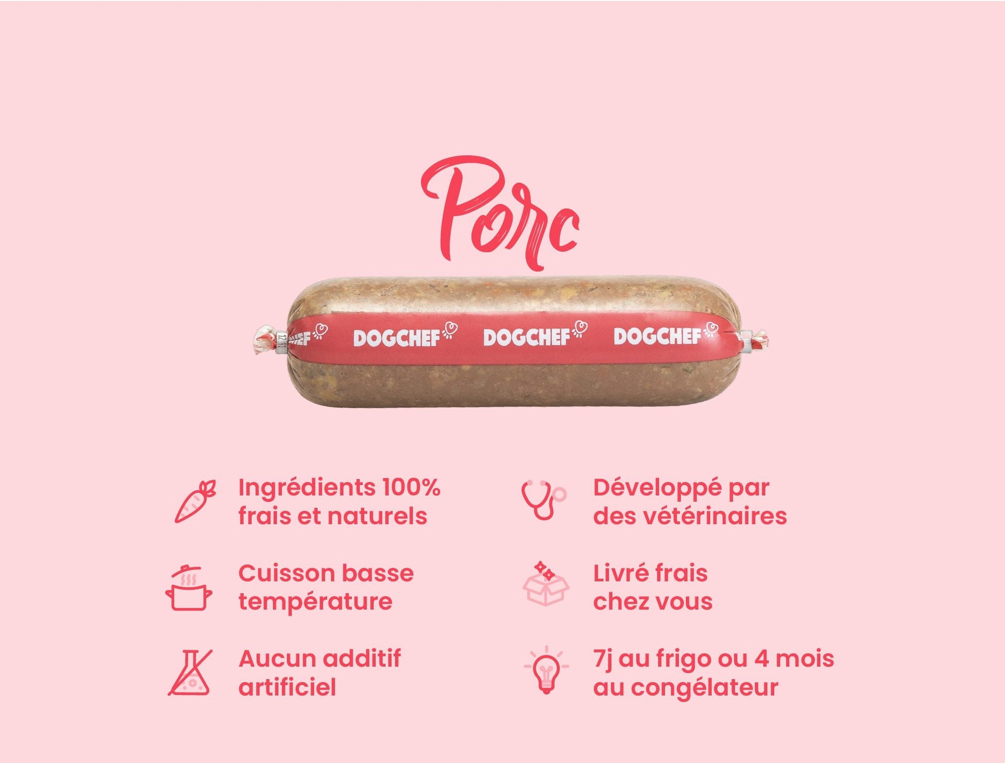 Recette Fraîche au Porc pour Chiens Sensibles - DOG CHEF - DOG CHEF - DOG DéliCAT