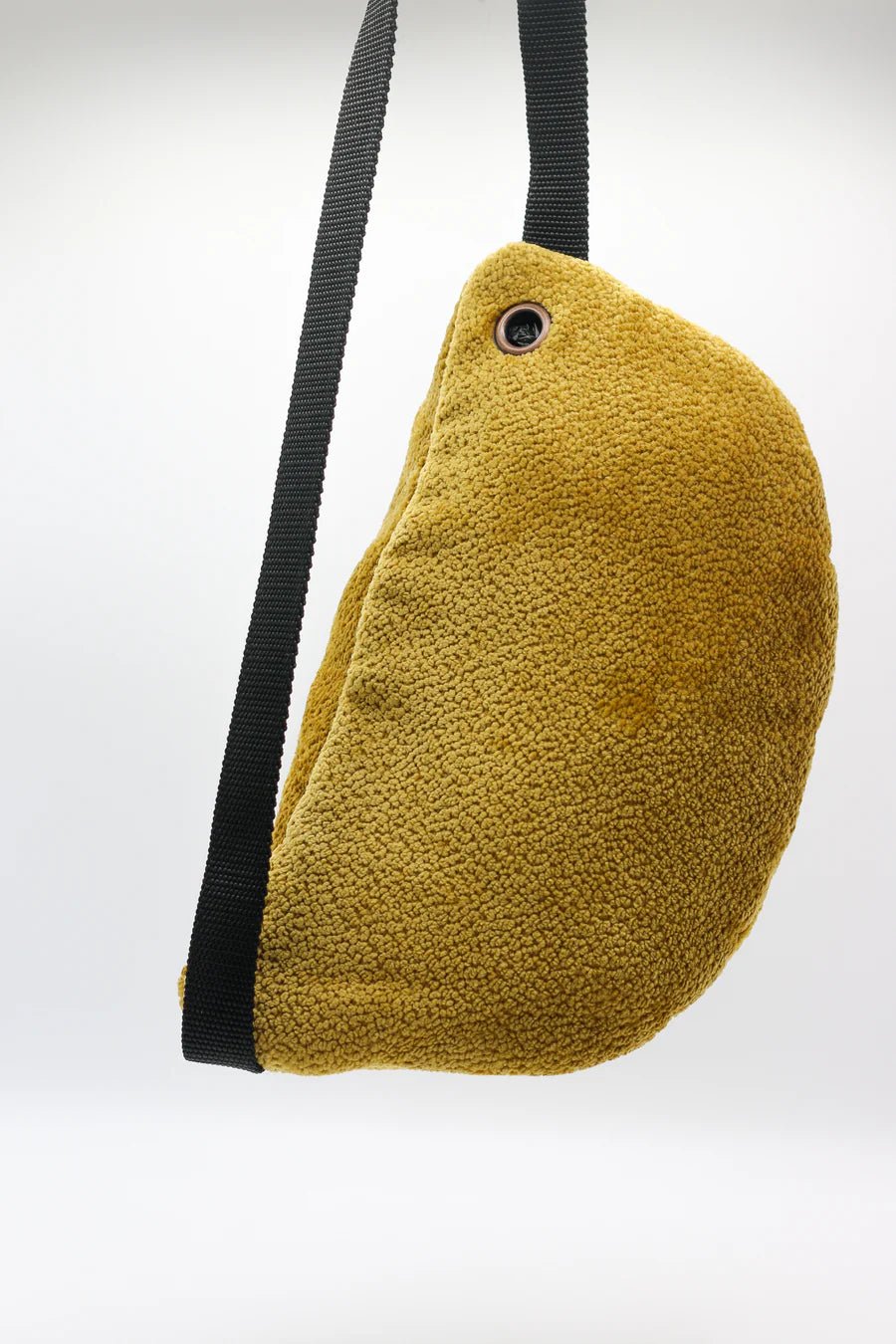 Sac banane balade pour chien - Velours Ocre Bouclé - EMAN La Griffe Basque - DOG DéliCAT