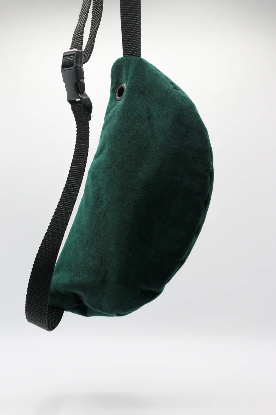 Sac banane balade pour chien - Velours Vert - EMAN La Griffe Basque - DOG DéliCAT