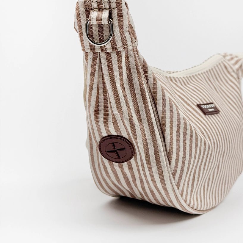 Sac de promenade pour chien bandoulière London Linen – CocoPup London – DOG DéliCAT  