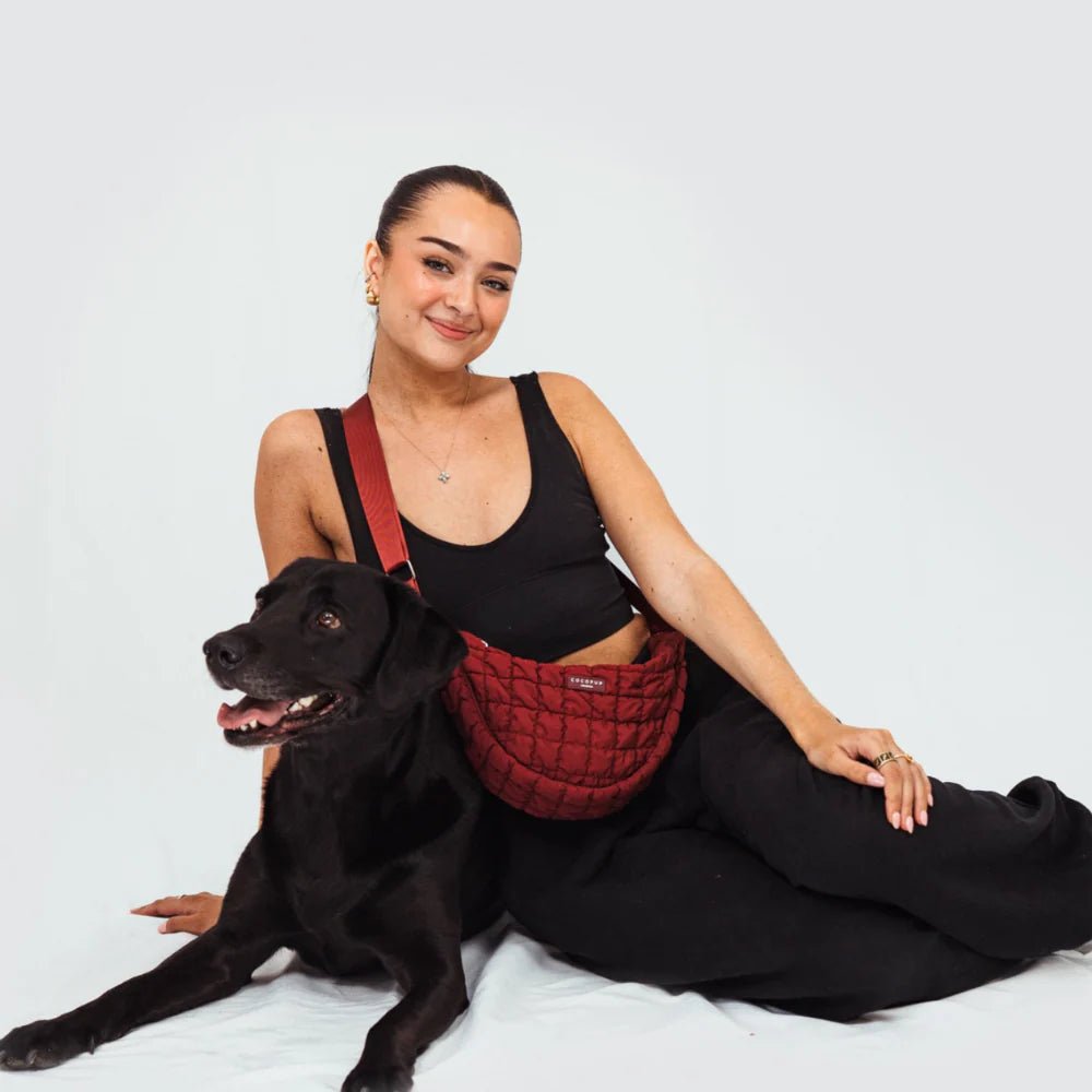 Sac de promenade pour chien chic et mains libres - Crescent - COCOPUP LONDON - DOG DéliCAT