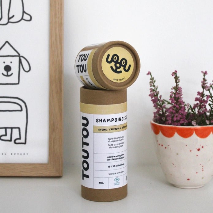 Shampoing Sec pour chien et chat certifié Bio - TOUTOU PETCARE - DOG DéliCAT