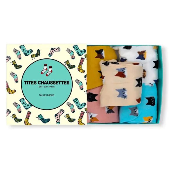 Socquettes chat femme Tête de Chat - TITES CHAUSSETTES - DOG DéliCAT