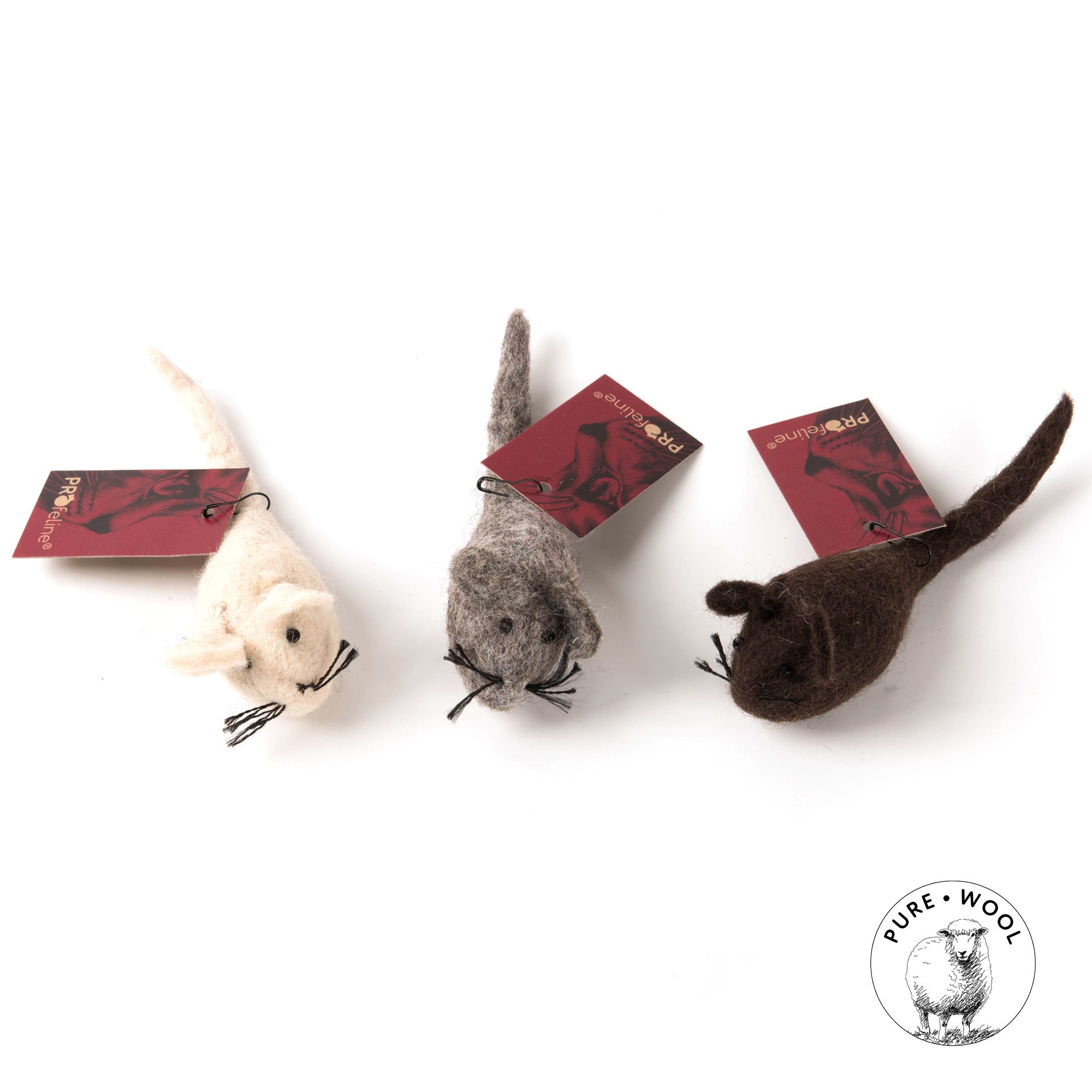 Souris en laine feutrée – 100 % naturelle et faite à la main - PROFELINE - DOG DéliCAT